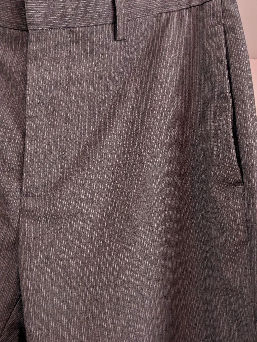Banana Republic Men's Grey Pinstripe Trousers Professional Interview Office